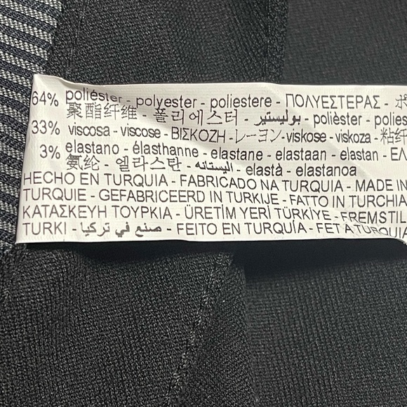 ZARA The Melange Black Pant Slim Bi Stretch Trousers Elegant Formal Size 29 NEW - Picture 13 of 13